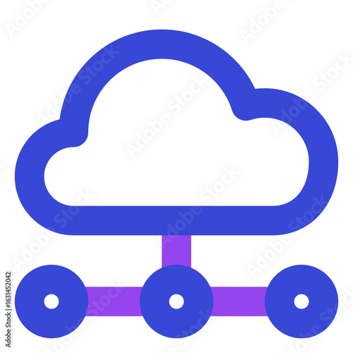 cloud computing twotone icon set