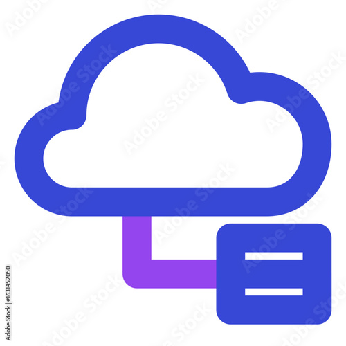 cloud computing twotone icon set