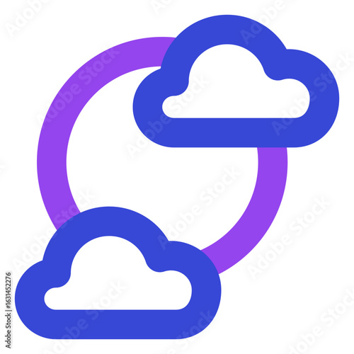 cloud computing twotone icon set