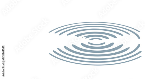 Abstract illustration of concentric water ripples spreading outwards on a calm surface.