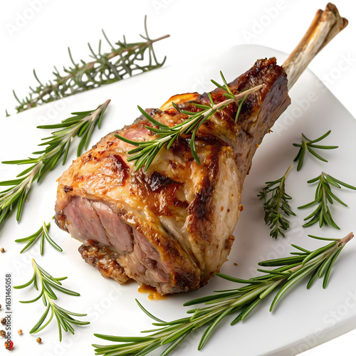 Roasted Leg of Lamb with Rosemary: Gourmet Recipe Photography