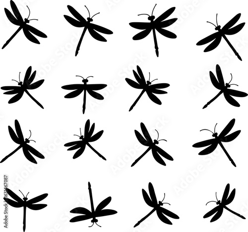 Dragonfly Silhouette Vector Collection"