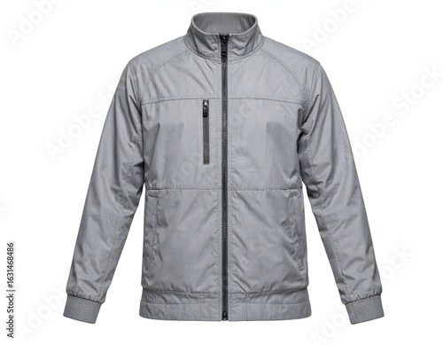 Gray Zip-Up Jacket