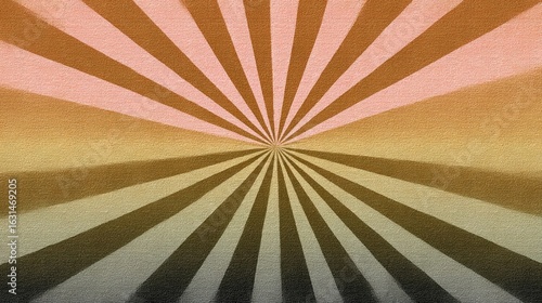 Radial pattern, muted colors, textured background