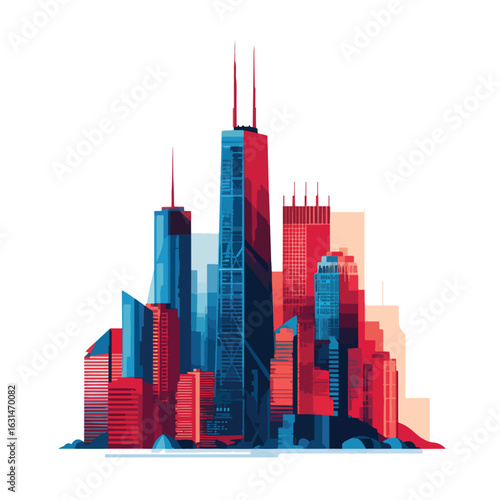  Chicago vector isolated