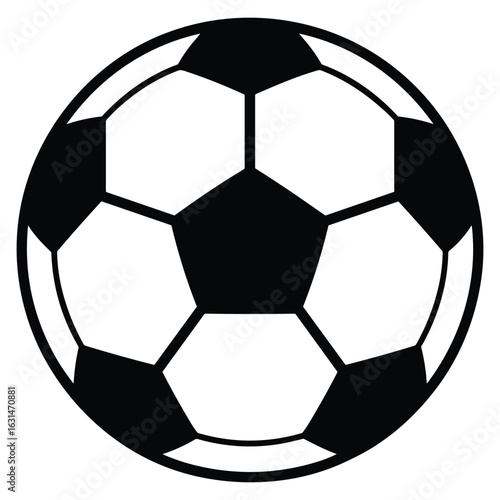 Classic soccer ball silhouette