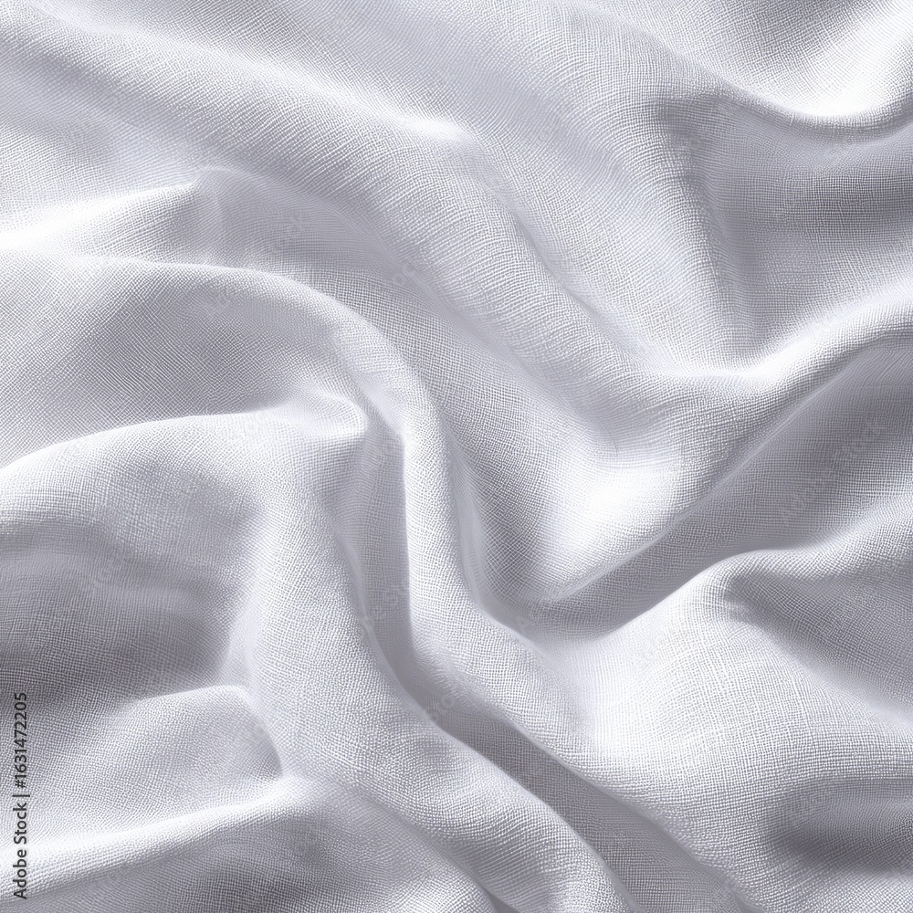 Fototapeta premium White fabric draped in soft folds