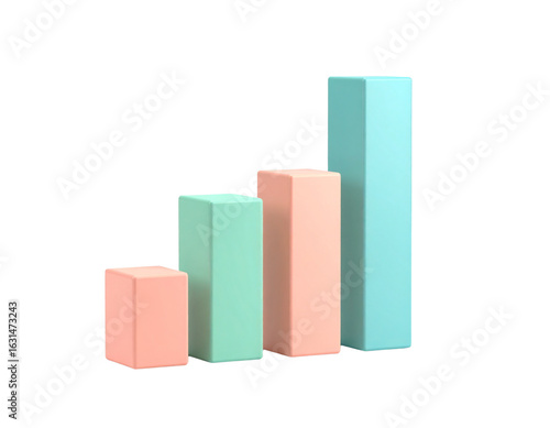 Free Download  Minimalist Bar Graph Icon with Soft Pastel Colors - GFXLoad