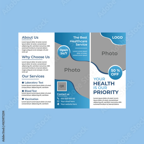 Healthcare and Medical Trifold Brochure Design