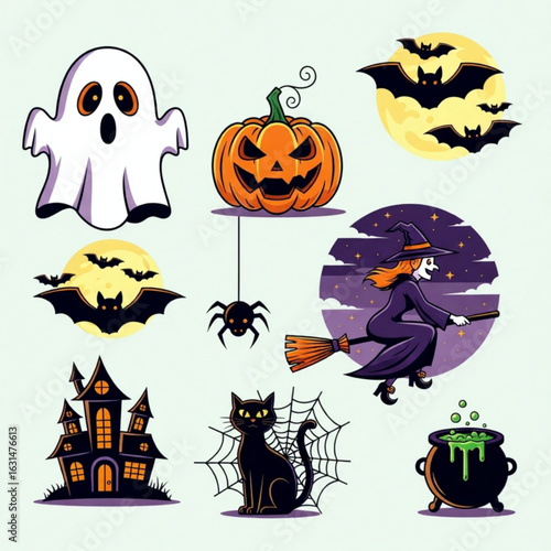 Minimalist Halloween Sticker Set