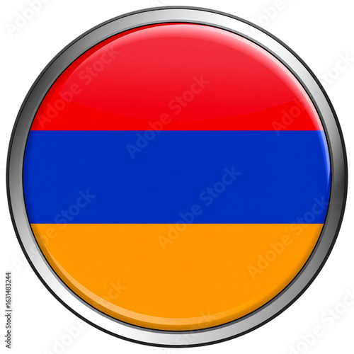 Glossy Round Armenia Flag Button with Bevel and Shine, Modern UI Icon Style, Transparent Background PNG Free Download Glossy Round Armenia Flag Button with Bevel and Shine, Modern UI Icon Style, Transparent Background PNG - GFXLoad