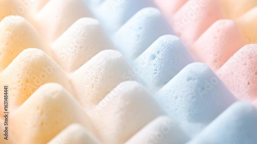 Colorful Foam Shapes Close-up Texture