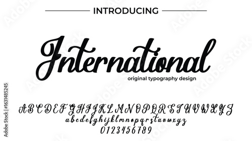 International - Elegant Script Font for Smooth Handwritten Design and Creative Typography