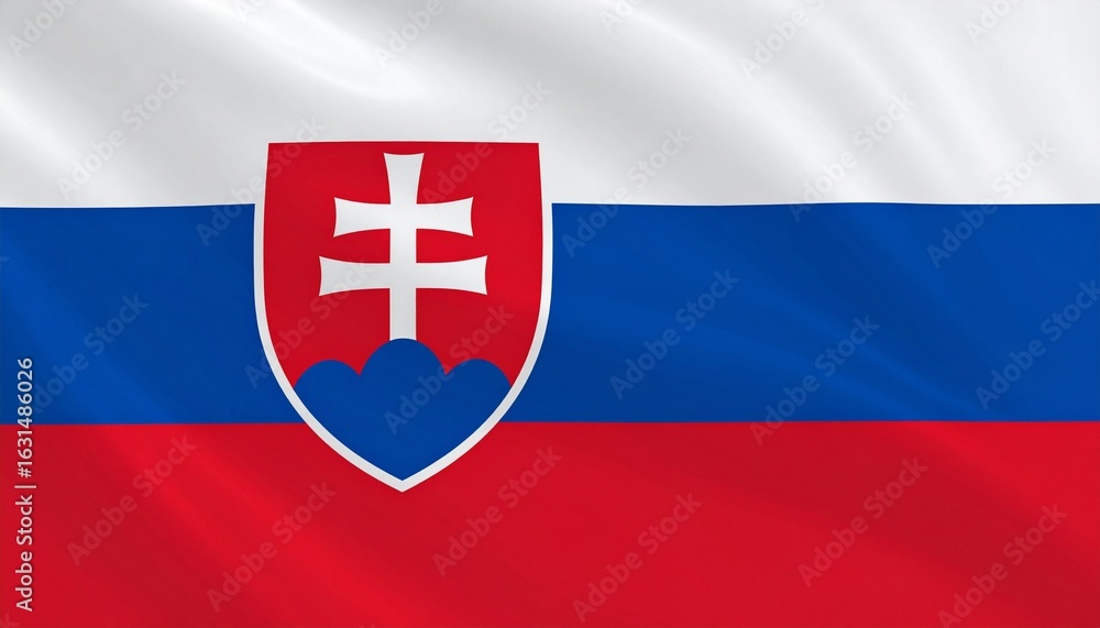 Obraz premium Flag of Slovakia - A Symbol of Slovakian History and Heritage