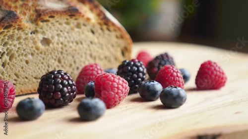 Wallpaper Mural raspberry and blueberry cheesecake Torontodigital.ca