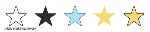 Favorite Icon Set Multiple Style Collection