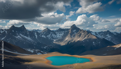Wallpaper Mural Mountain lake surrounded by alpine peaks and clear blue water Torontodigital.ca