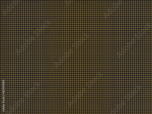 abstract black texture background with yellow lines, seamless grid plaid line wallpaper, tile vintage pattern vector, digital art graphic illustration