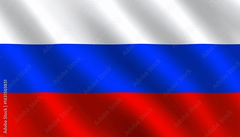 Fototapeta premium Waving Flag of the Russian 