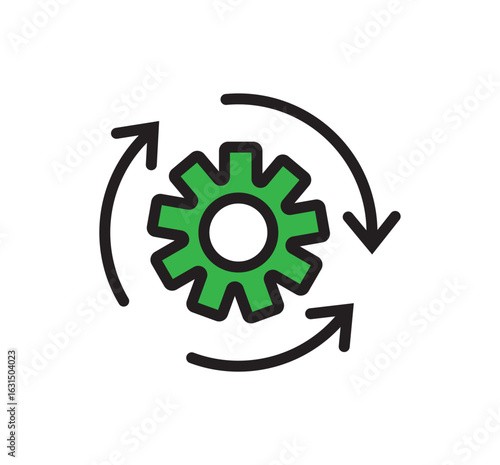 Implementation colored icon set. Icon In Different Style Vector Illustration. Designed In Thin Line, Regular Line, Bold Line, Glyph, Color Line,

