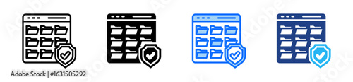 Data Governance Icon Set Multiple Style Collection