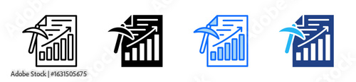 Data Mining Icon Set Multiple Style Collection