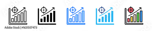 Target Market Icon Set Multiple Style Collection
