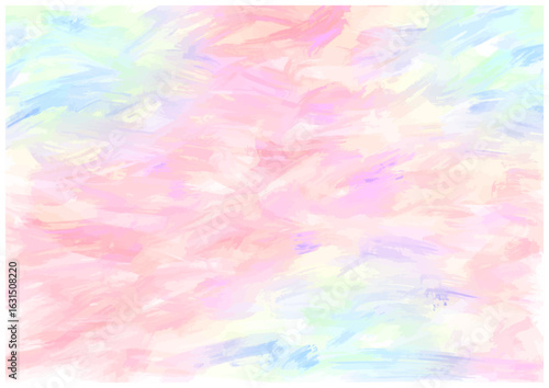 Soft Pink Pastel Abstract Background with Brush Strokesやさしいピンクのパステル抽象背景（ブラシタッチ）