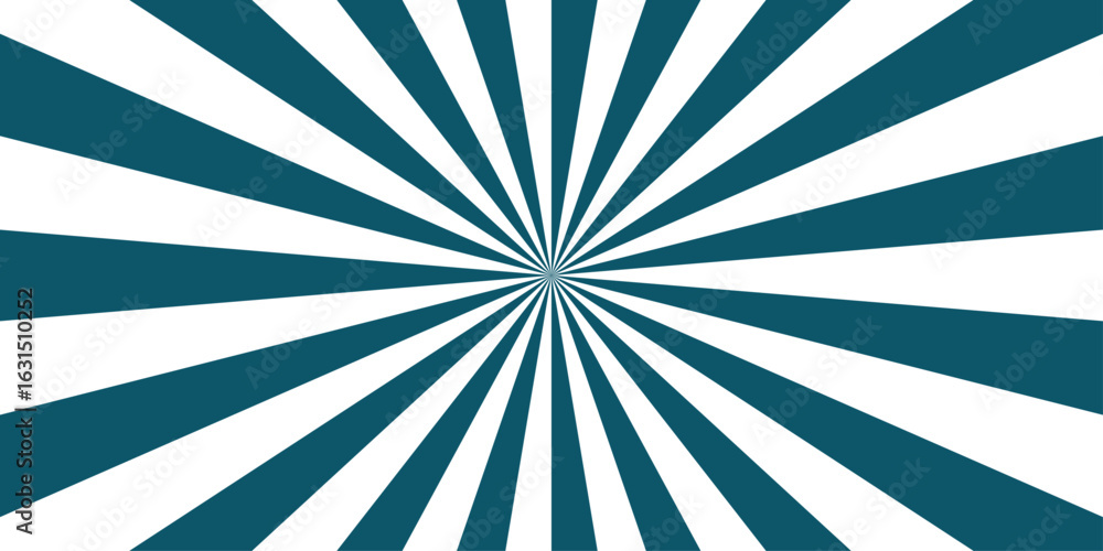 Fototapeta premium Abstract bold optical illusion background with swirling blue and white wavy stripes radiating from the center and hypnotic spiral.Dynamic spiral effect reminiscent of retro candy swirls or vintage.