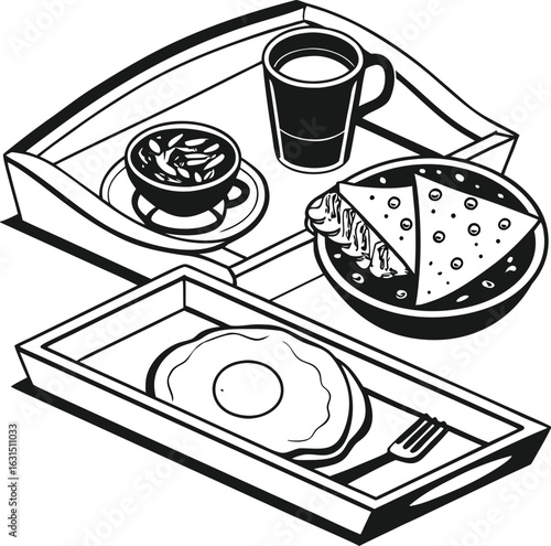 Full Morning Meal Vector