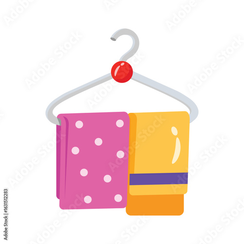 Modern 3d style icon of horizontal towel hanger