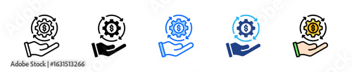 Revenue Optimization Icon Set Multiple Style Collection