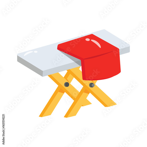Ready to use 3d style icon of iron board