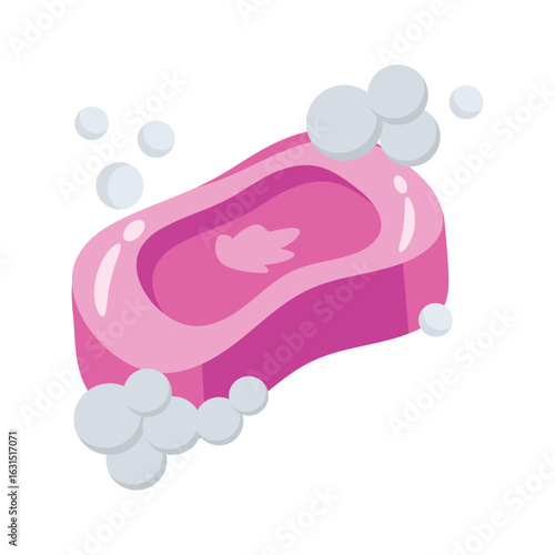 Easy to use 3d icon of cleaning soap bar