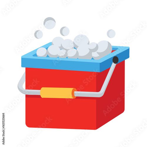 Trendy 3d style icon of bubbling bubble tub