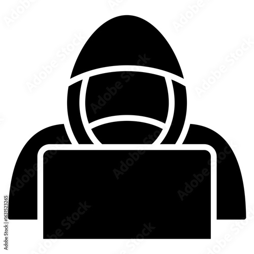 Hacker glyph icon
