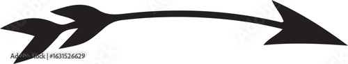 Bold dynamic arrow graphic with clean lines suitable for directional cues and modern design elements