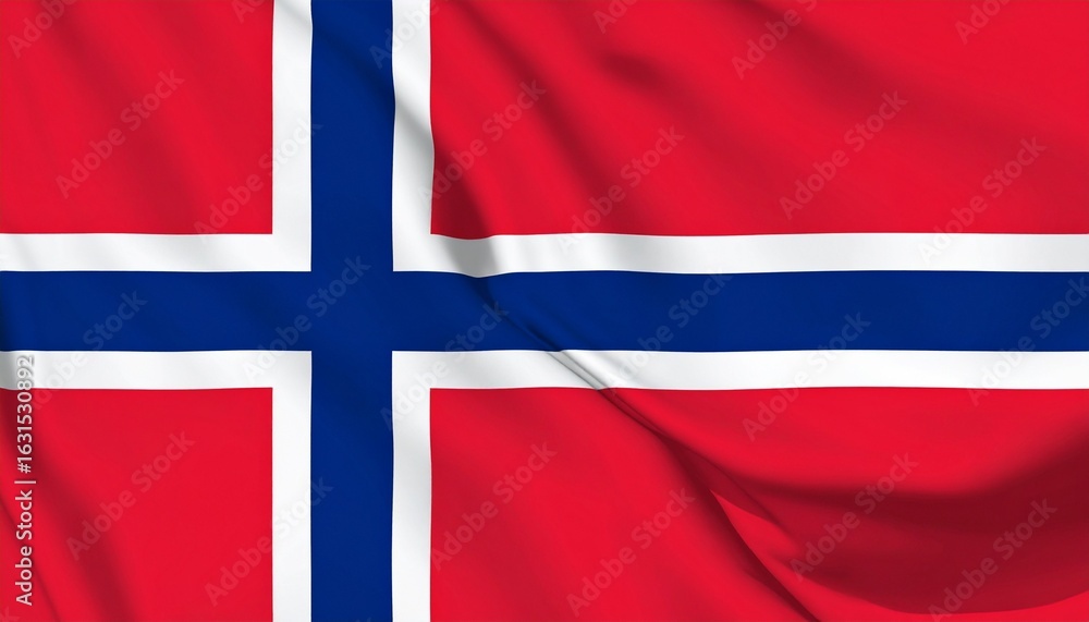 Fototapeta premium Flag of Norway with Nordic Cross