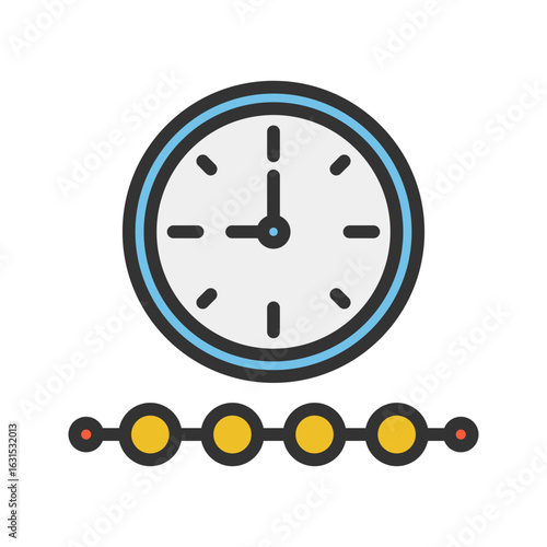 Design Timeline icon vector image. Suitable for mobile apps, web apps and print media.