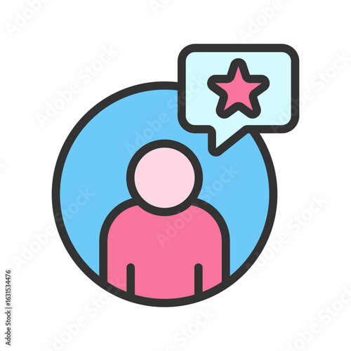 Client Feedback icon vector image. Suitable for mobile apps, web apps and print media.