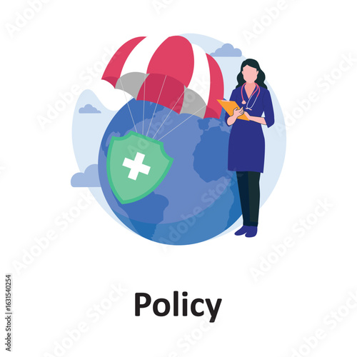 Policy Vector Illustration which can easily edit or modify