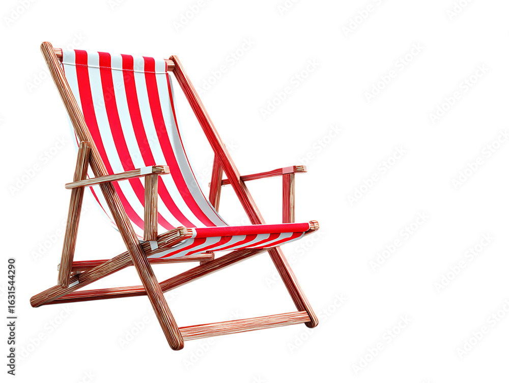 Red striped beach chair Red striped beach chair