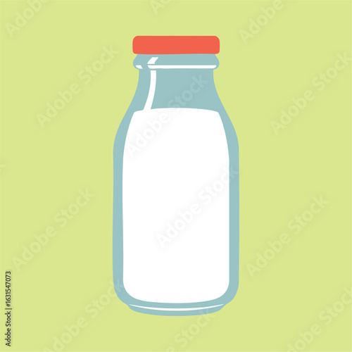 牛乳瓶のミニマルなイラスト