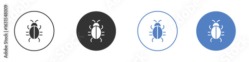 Bug icon symbol. Quality design element.