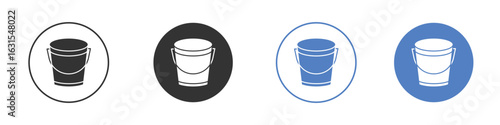 Bucket icon symbol. Quality design element.