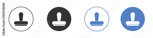 Approval stamp icon symbol. Quality design element.