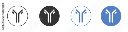 Antibody icon symbol. Quality design element.