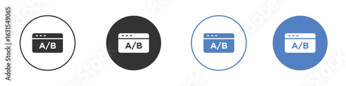 A B test icon symbol. Quality design element.