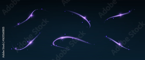 Fire trail wave, bright glow speed curve line. Glowing gold and white light stream, vector, png. Light curve line swirl effect.	
