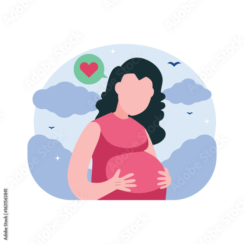 Pragnancy Vector Illustration which can easily edit or modify